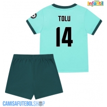 Camisa de time de futebol Wolves Tolu Arokodare #14 Replicas 2º Equipamento Infantil 2025-26 Manga Curta (+ Calças curtas)
